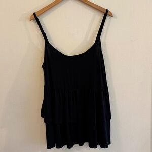 Torrid Soft Knit Pemplum Tank top Black Size 2X